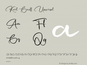 Karl Geoff Upscript Version 1.000 Font Sample