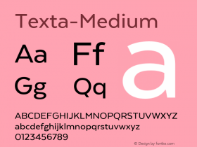 ☞Texta-Medium Version 1.005;com.myfonts.easy.latinotype.texta.medium.wfkit2.version.4hnX图片样张