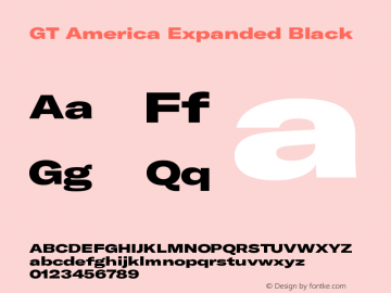 GT America Expanded Black Version 5.001;PS 005.001;hotconv 1.0.88;makeotf.lib2.5.64775图片样张