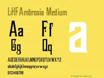 LHFAmbrosia Version 001.000 Font Sample