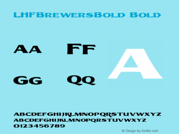 LHFBrewersBold Version 001.000图片样张