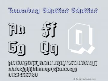Tannenberg Schattiert Version 001.001 Font Sample