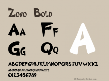 Zono Bold Macromedia Fontographer 4.1.4 11/6/00 Font Sample