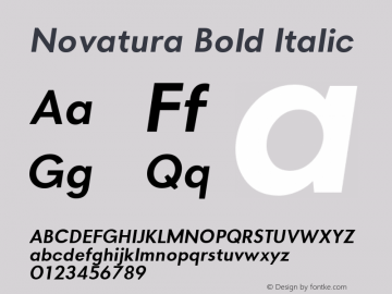 Novatura Bold Italic Version 1.002;PS 001.001;hotconv 1.0.56图片样张