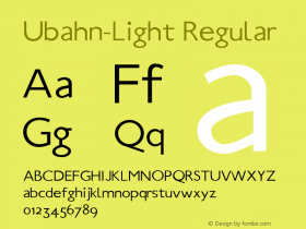 Ubahn-Light Regular 1.0 2004-01-09图片样张