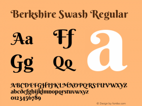 Berkshire Swash Regular Version 1.000 Font Sample