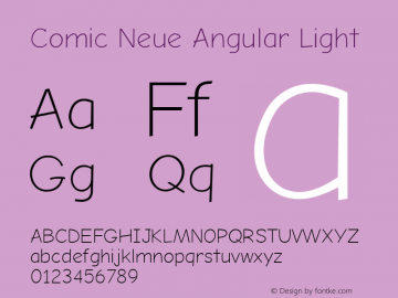 Comic Neue Angular Light Version 2.003 Font Sample