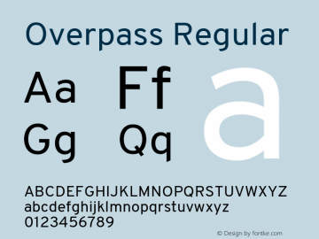 Overpass-Regular Version 3.000;DELV;Overpass Font Sample