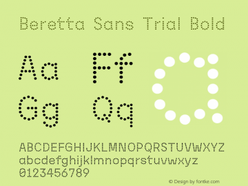 BerettaSans Trial Bold Version 1.000;PS 1.0;hotconv 1.0.88;makeotf.lib2.5.647800 Font Sample