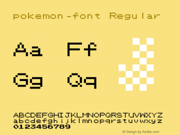 pokemon-font Regular Version 1.810图片样张