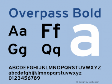 Overpass Bold Version 3.000;DELV;Overpass图片样张