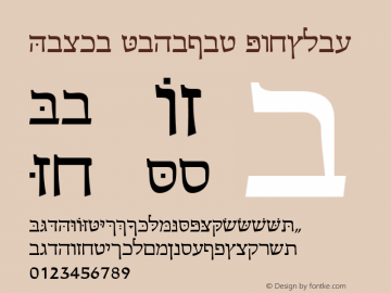 Davka Hadasah Regular Version 1.0; 1999; initial release图片样张