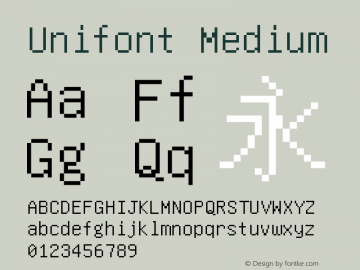 Unifont Version 11.0.01 Font Sample