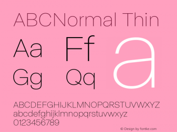 ABC Normal Thin Version 1.000图片样张