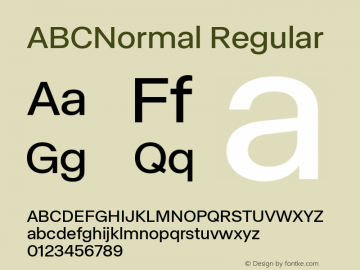 ABC Normal Regular Version 1.000图片样张