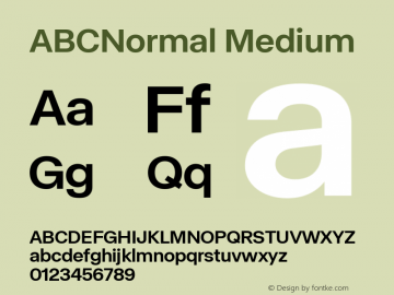 ABC Normal Medium Version 1.000图片样张