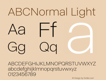 ABC Normal Light Version 1.000图片样张