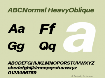 ABC Normal Heavy Oblique Version 1.000图片样张