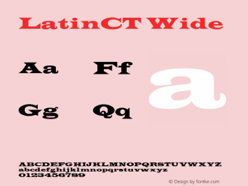 LatinCT-Wide Version 3.000 Font Sample