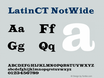 LatinCT-NotWide Version 3.000 Font Sample