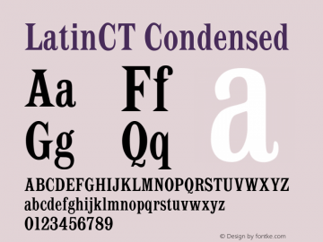 LatinCT-Condensed Version 3.000 Font Sample