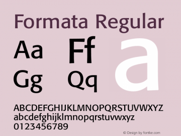 Formata-Regular Version 001.000;Core 1.0.00;otf.5.02.2298;31-37.06MW Font Sample