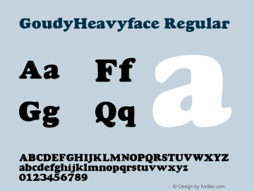 GoudyHeavyface Regular 1.0 Sat May 15 16:31:38 1999 Font Sample