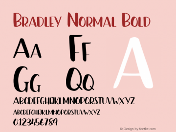 Bradley-NormalBold 图片样张