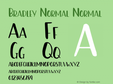 Bradley-NormalNormal  Font Sample