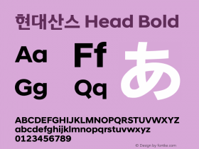 현대산스 Head Bold 图片样张