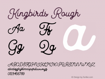 Kingbirds-Rough 1.000 Font Sample