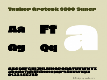 Tusker Grotesk 9800 Super Version 1.000;PS 001.000;hotconv 1.0.88;makeotf.lib2.5.64775 Font Sample