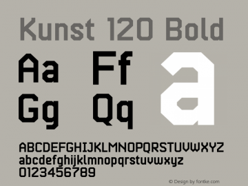 Kunst-120Bold Version 1.500;com.myfonts.easy.matt-grey.kunst.120-bold.wfkit2.version.4WX7图片样张