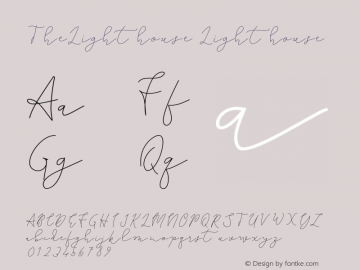 TheLighthouse Version 001.000 Font Sample