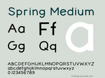 Spring Version 001.000 Font Sample