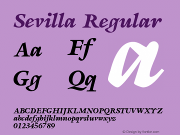 Sevilla Regular 1.0 Wed Nov 08 15:25:35 1995图片样张