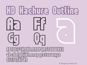 KDHachure-Outline Version 1.1 | wf-rip DC20180620图片样张