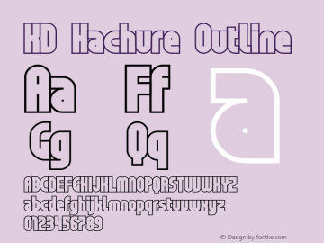KDHachure-Outline Version 1.1 | wf-rip DC20180620 Font Sample
