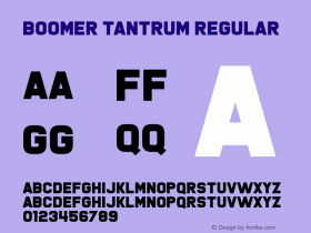 Boomer Tantrum Version 1.00;July 4, 2018;FontCreator 11.5.0.2427 64-bit图片样张