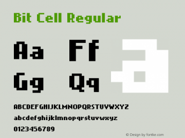 Bit Cell 06/30/2018 Font Sample