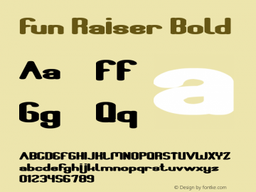Fun Raiser Bold Version 1.00;July 1, 2018;FontCreator 11.5.0.2427 64-bit图片样张