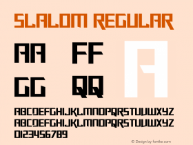 Slalom Version 1.00;July 5, 2018;FontCreator 11.5.0.2427 64-bit Font Sample