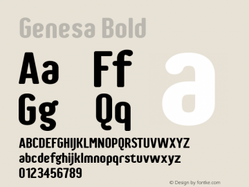 Genesa-Bold Version 1.1 | wf-rip DC20180705 Font Sample