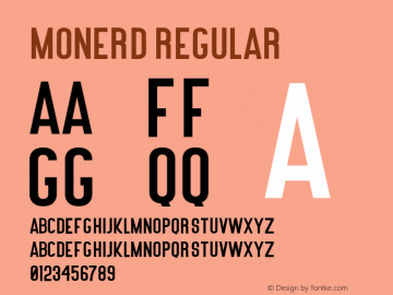 Monerd-Bold Version 1.000 Font Sample