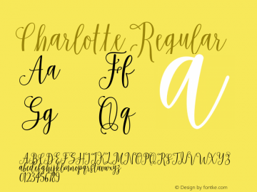 Charlotte 1.000 Font Sample