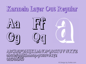 Karmela Layer Out Version 1.000 Font Sample