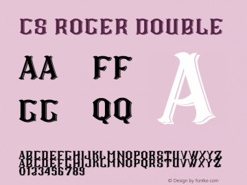 CS Roger Double Version 1.002;Fontself Maker 2.1.2 Font Sample