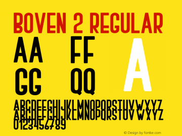 BOVEN 2 Version 1.00;July 5, 2018;FontCreator 11.5.0.2427 64-bit Font Sample