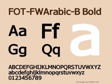 FOT-FWArabic-B Version 1.1 Font Sample
