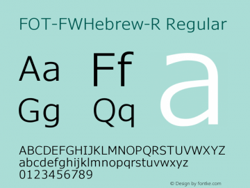 FOT-FWHebrew-R Version 1.4图片样张